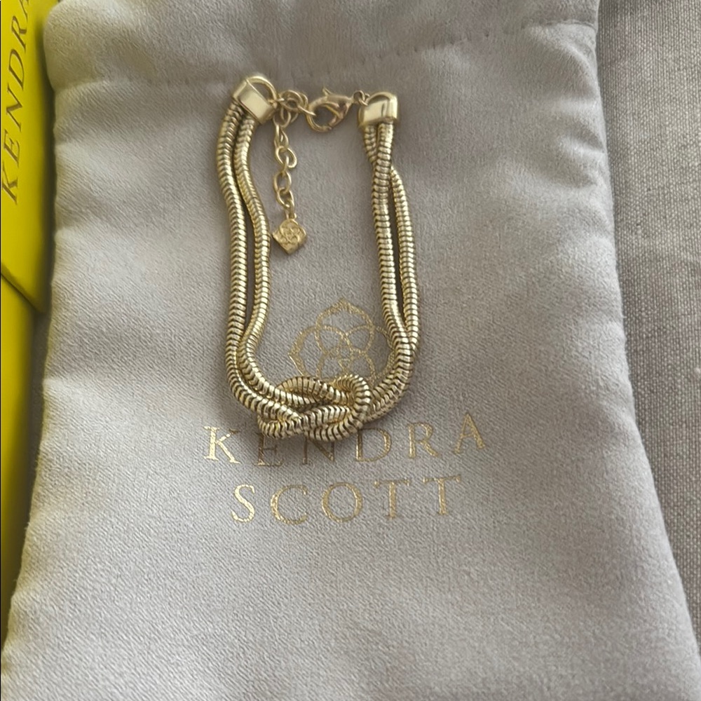 Kendra Scott Gold Bracelet with Snake Chain Design